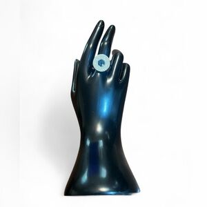 Rarities Carol Brodie Evil Eye Sapphire White Zircon 14k Gold Vermeil SZ‎ 11